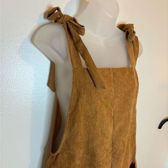 SHEIN Tan Corduroy Romper Size XS - Picture 3 of 6